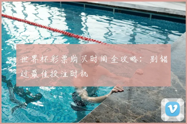 世界杯彩票购买时间全攻略:别错过最佳投注时机